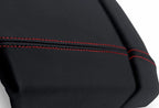 Leather Console Lid Armrest Cover for Toyota 4Runner (2003–2009) Black Red Stitch