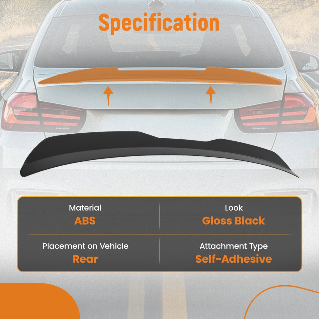 Gloss Black Spoiler for VW Golf 7 MK7 R/GTI (2012–2020) ABS Rear Wing