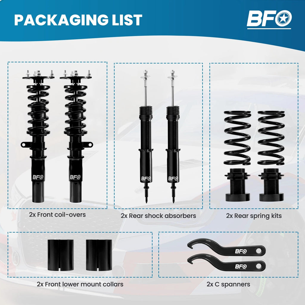 Coilover Shocks Absorbers Kit for BMW 3-Series E90 E91 (2004–2011) RWD Adjustable Height