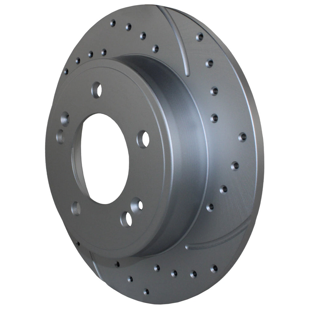 Front Rear Brake Kit with Drilled Rotors & Akebono Ceramic Pads for Elantra GT Forte5 (2013–2017)