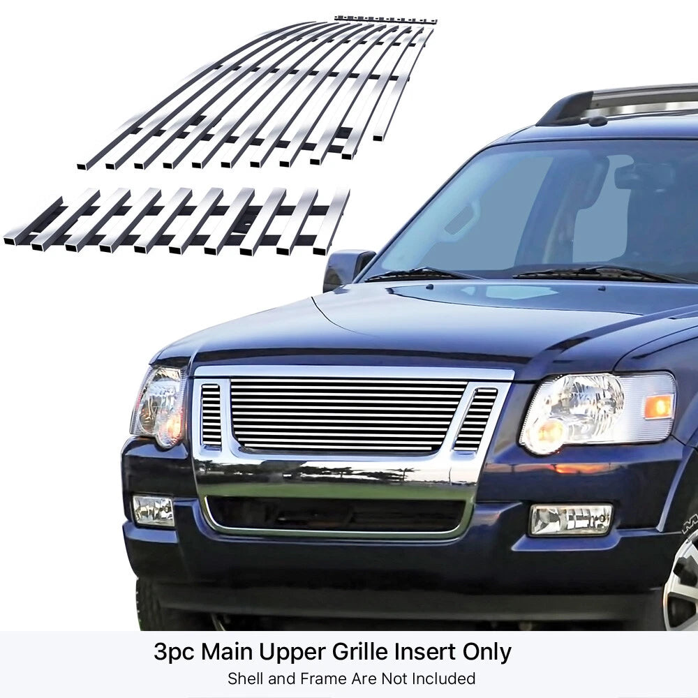 Stainless Chrome Billet Grill Insert for Ford Explorer Sport Trac (2007-2010)