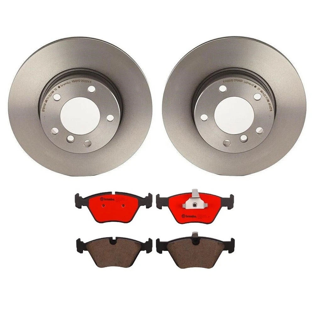 Brembo Front Brake Kit 296mm Disc Rotors Ceramic Pads for BMW E39 528i (1997–1998)