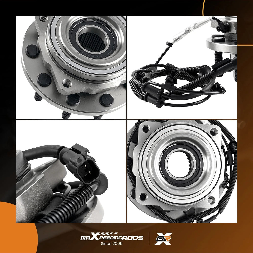 Pair Front Wheel Hub & Bearing Sets for Ford F-450/F-550 4x4 (2017–2019) BHA31370
