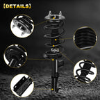 Set of 2 Front Complete Shocks with Coil Springs for Ford Explorer (2013–2019)
