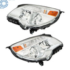 Set of 2 Headlights for Chevy Equinox (2010-2015) Halogen Chrome Housing