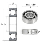 6202 Deep Groove Ball Bearing for Scooter Skateboard Wheel (15x35x11mm)
