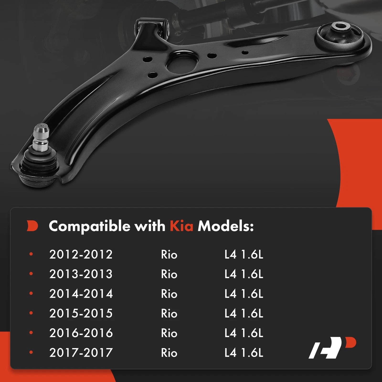 Front Left Lower Control Arm with Ball Joint for Kia Rio (2012-2017)