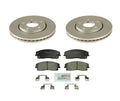 Set of 2 Bosch Front Vented Rotors & Ceramic Disc Brake Pads for Dodge AWD RWD