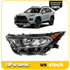 Driver Side Headlight Assembly for Toyota RAV4 (2019–2021) Black Amber