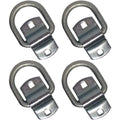 Set of 4 Bolt-On D-Rings for Car Trailer Tie Down Safety Chain