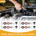Set of 4 Fuel Injector Seal O Rings for Honda Civic (2011) NBR Rubber Black