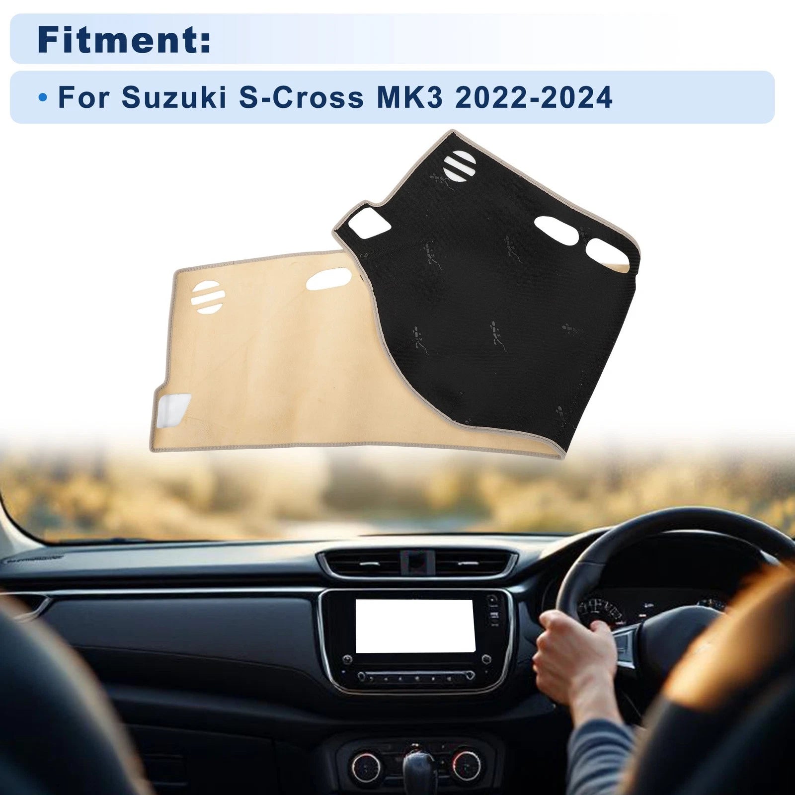 Dash Cover for Suzuki S-Cross MK3 (2022–2024) Flannel Beige