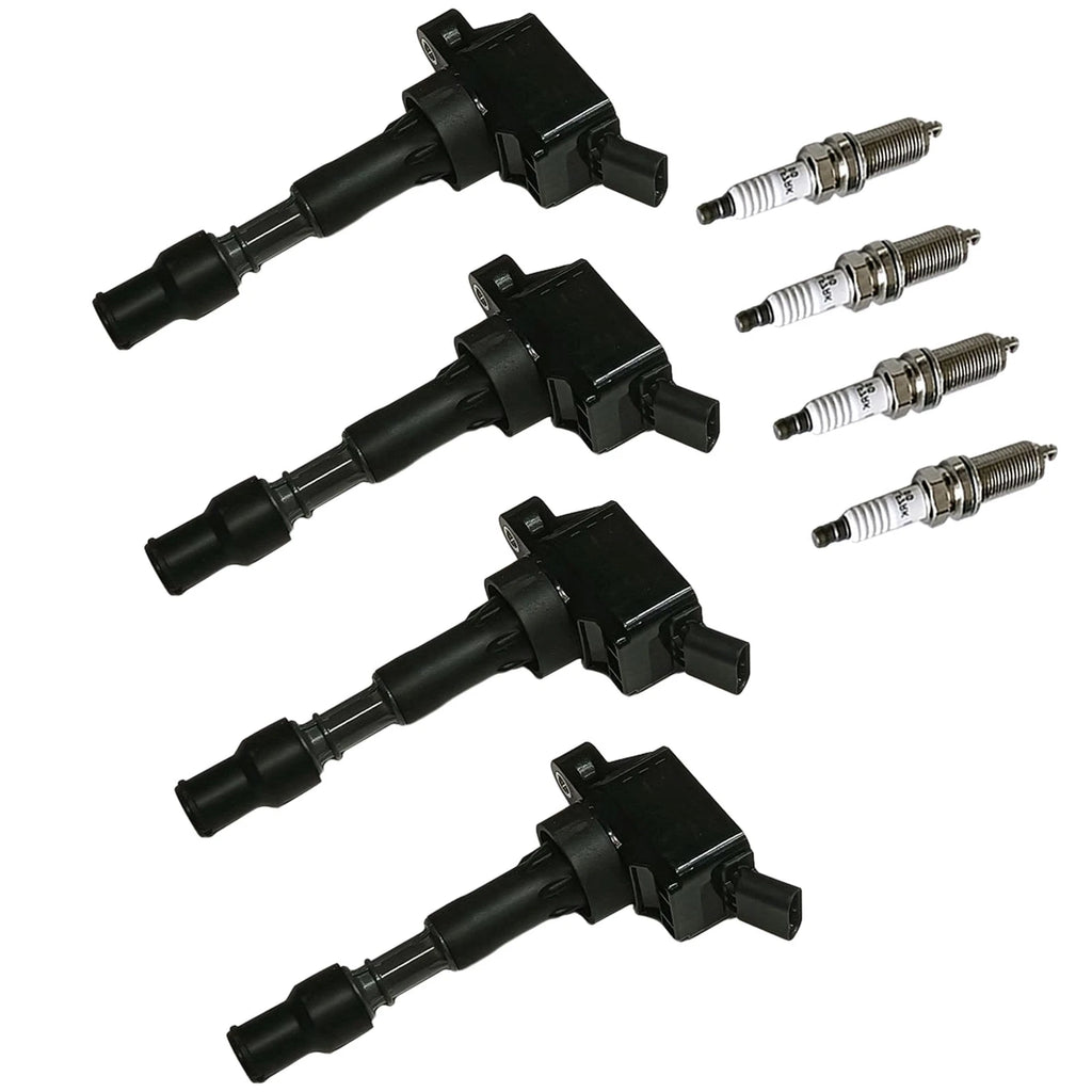 Set of 4 Ignition Coils & Spark Plugs for Kia Hyundai Elantra Sonata (2017–2022) UF816