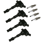 Set of 4 Ignition Coils & Spark Plugs for Kia Hyundai Elantra Sonata (2017–2022) UF816