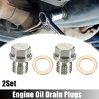 M12x1.5 Engine Oil Drain Plug with Washer for Mercedes-Benz