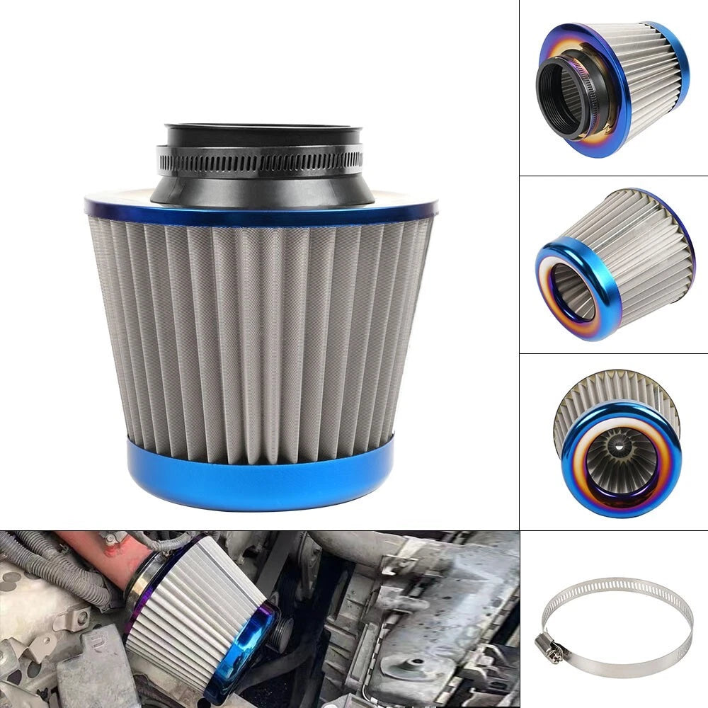 3" 76mm Universal Air Intake Filter for Performance Vehicles (Universal)