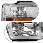 Pair Headlights for Ford F250 F350 F450 F550 Super Duty (2008–2010)
