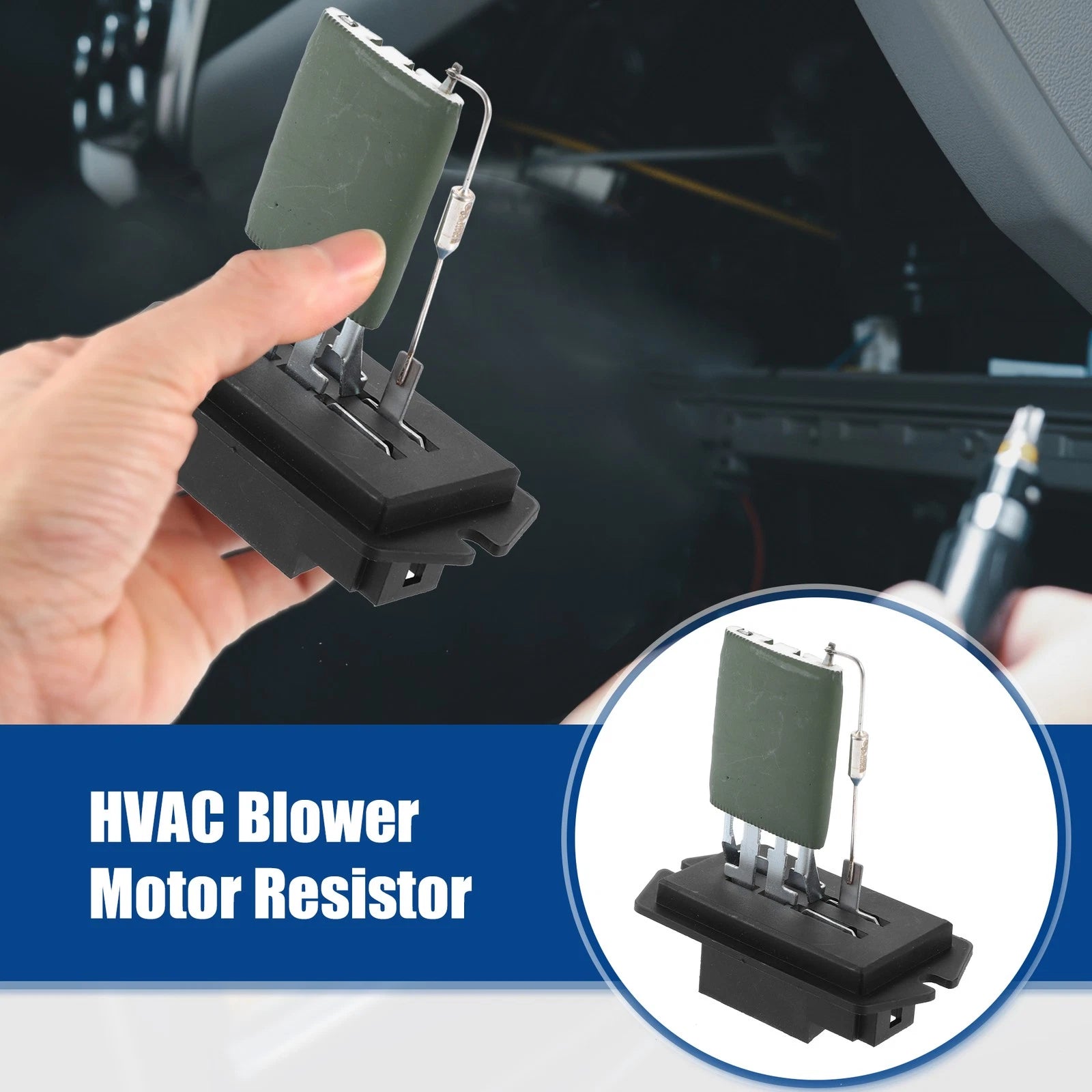 HVAC Blower Motor Resistor for Chrysler (Black Silver Tone Green)