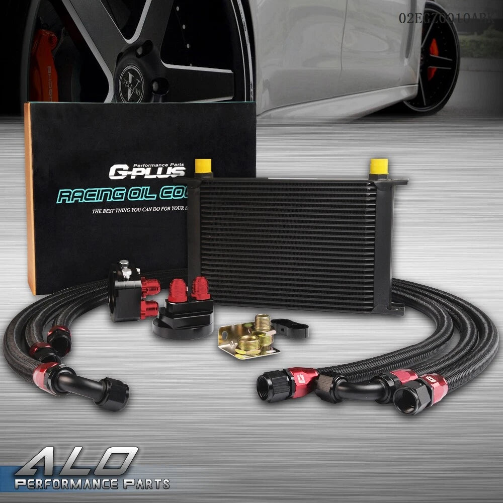 25 Row 10AN Aluminum Engine Oil Cooler Relocation Kit
