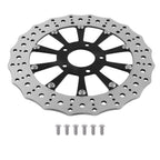 11.8" Floating Front Brake Rotor for Harley-Davidson Trike (2009–2019) Dyna (2006–2017) Black