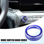 Set of 2 Headlight Switch Knob Covers for Ford Explorer (2020–2022) Blue Aluminum Alloy