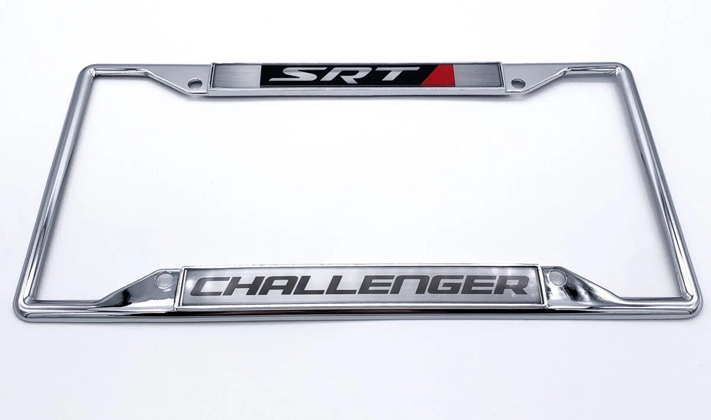 Chrome Metal License Plate Frame for Dodge Challenger SRT (2015–2023)