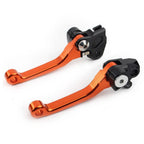 CNC Aluminum Brake Clutch Levers for Suzuki RMZ450 (2005–2022) - Orange