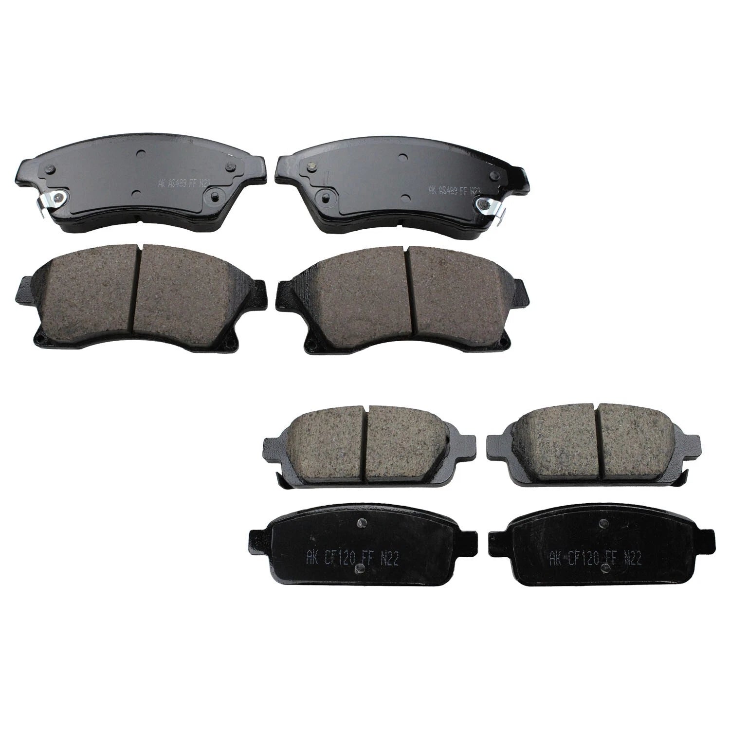 Set of 4 Akebono ProACT Ceramic Brake Pads for Chevy Cruze Limited Sonic (2016–2019)