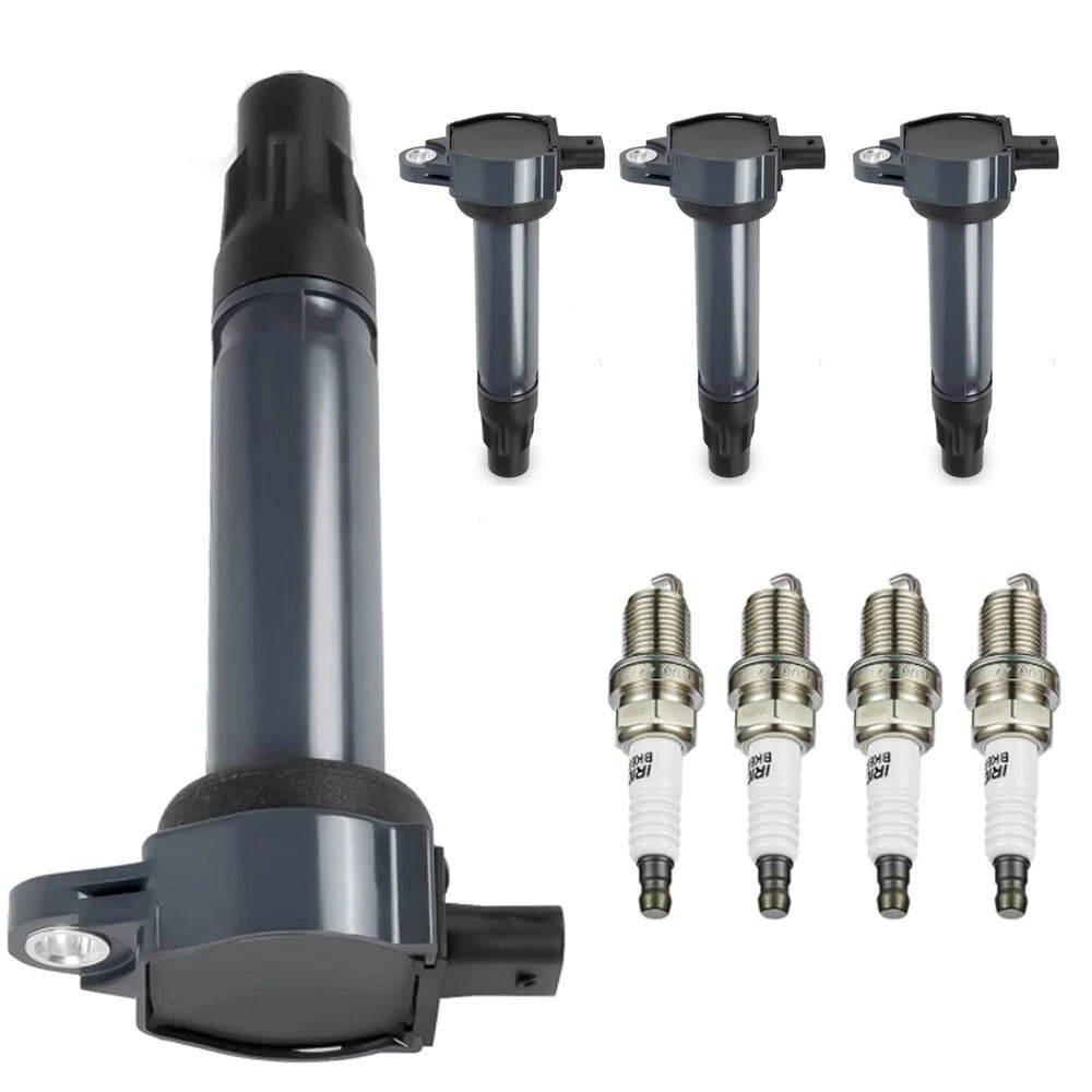 Set of 4 Ignition Coils + 4 Iridium Spark Plugs for Chrysler Sebring Dodge Caliber (2007–2010)