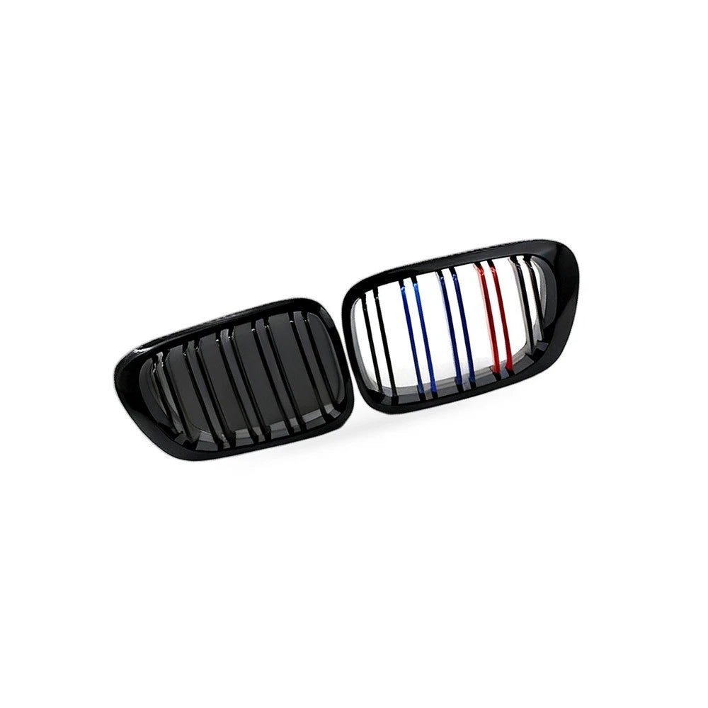 Gloss Black Dual Line M Style Grille for BMW 3 E46 M3 Coupe (1998–2002)