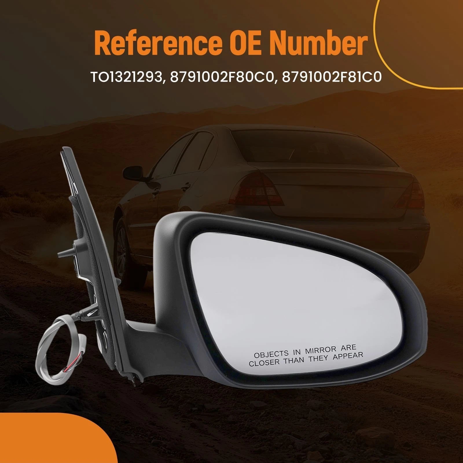 Power Adjust Side Mirror for Toyota Corolla 2.0L (2017–2019)