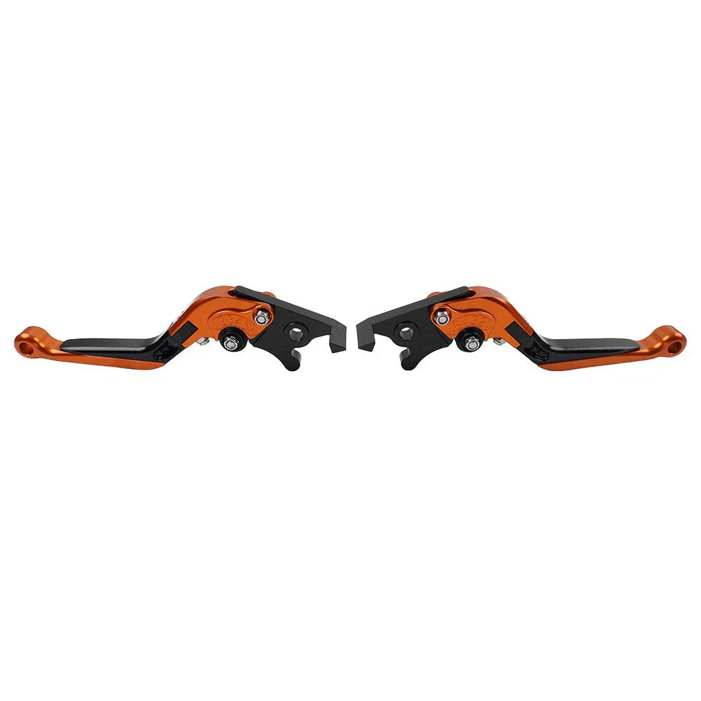 Orange Extendable Brake Clutch Levers for Kawasaki Z1000 ZX6R (2007-2018)