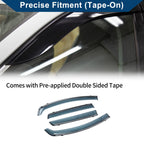Set of 4 Window Deflectors for Honda Fit (2015–2020) - Black Vent Visors