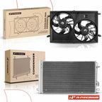 Dual Radiator Cooling Fan Assembly & AC Condenser for Chevy Traverse (2009–2017)