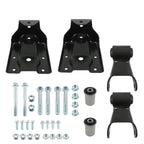 Set of 2 Rear Leaf Spring Shackles & Bracket Hangers for Chevy GMC (1999–2015)