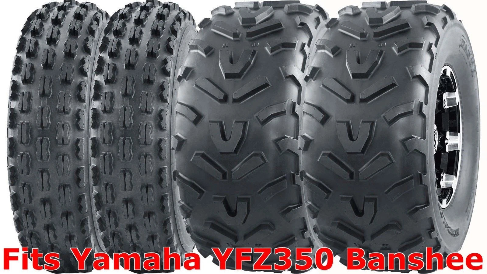 Full Set Wanda Sport ATV Tires 21x7-10 & 22x11-10 for Yamaha YFZ350 Banshee (1989)