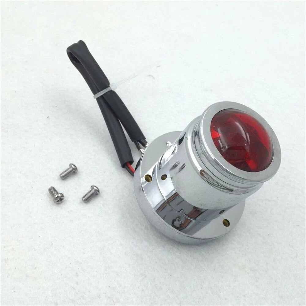Chrome LED Tail Brake Light for Bobber Chopper Cruiser Street Bike