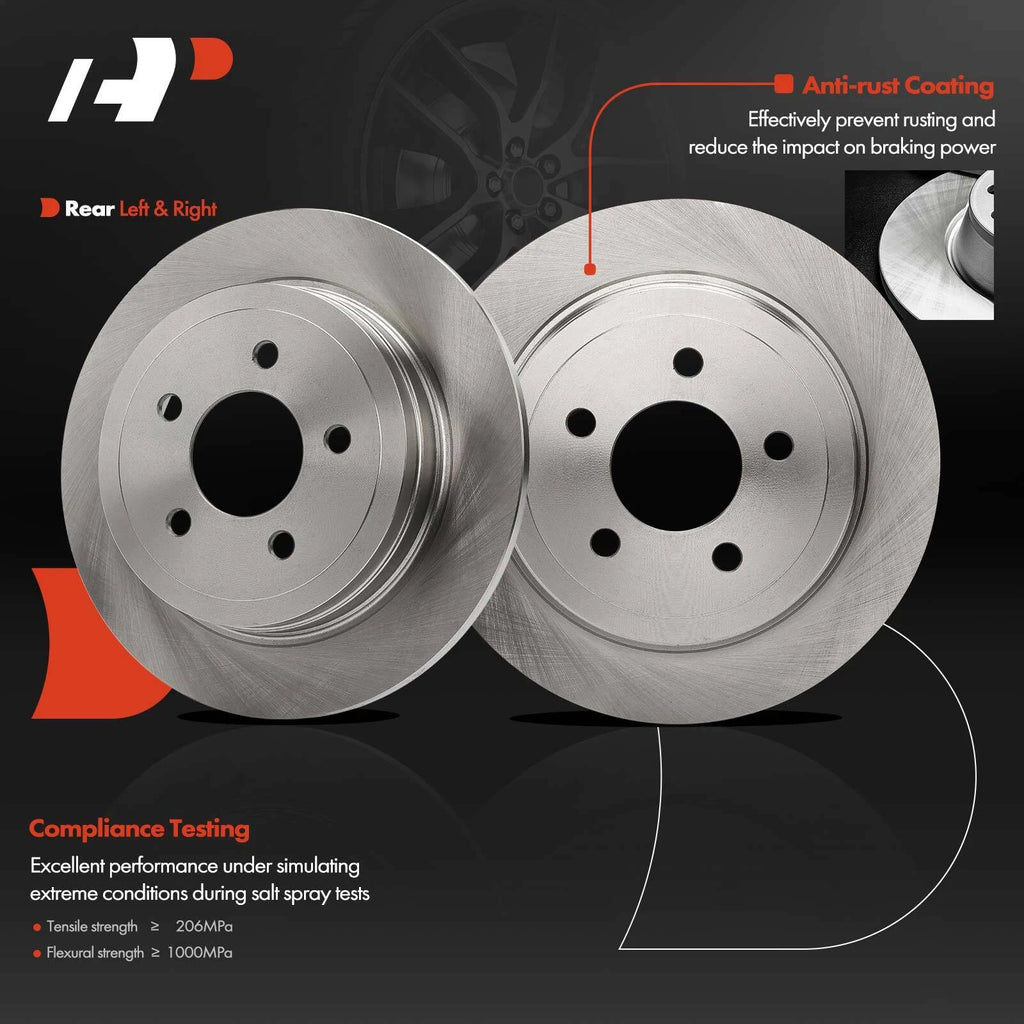 Rear Disc Brake Rotor & Ceramic Pad Set for Ford Explorer Sport Trac (2003–2005)