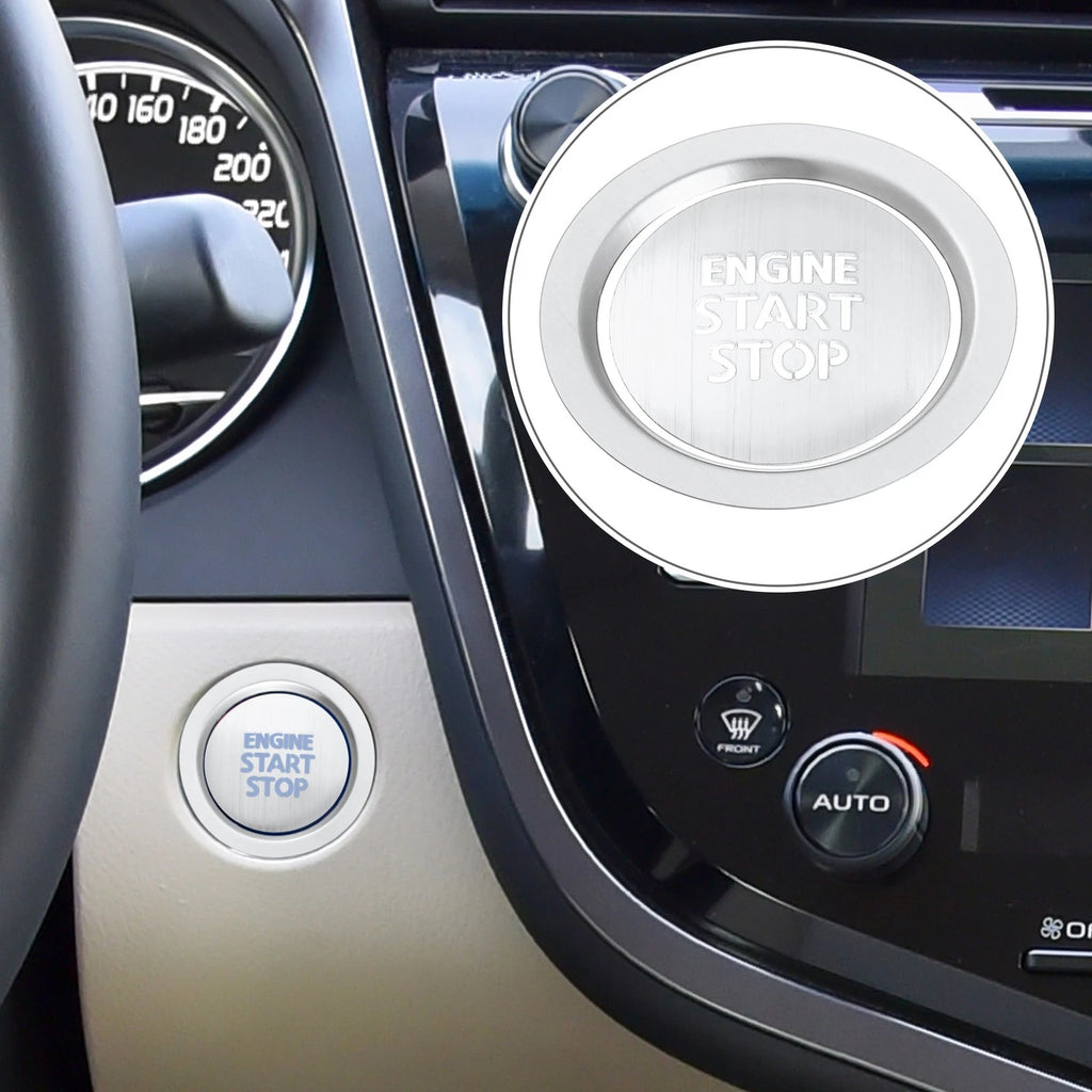 Set of 1 Start Button Cover for Toyota Corolla Cross (2022–2023) Silver Tone