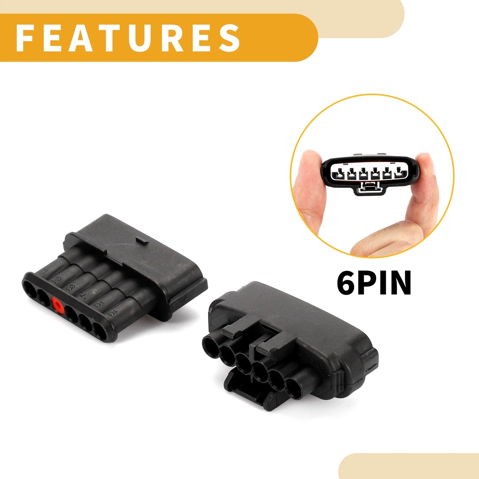 6 Pin Throttle Accelerator Connector Plug for Toyota Mitsubishi 