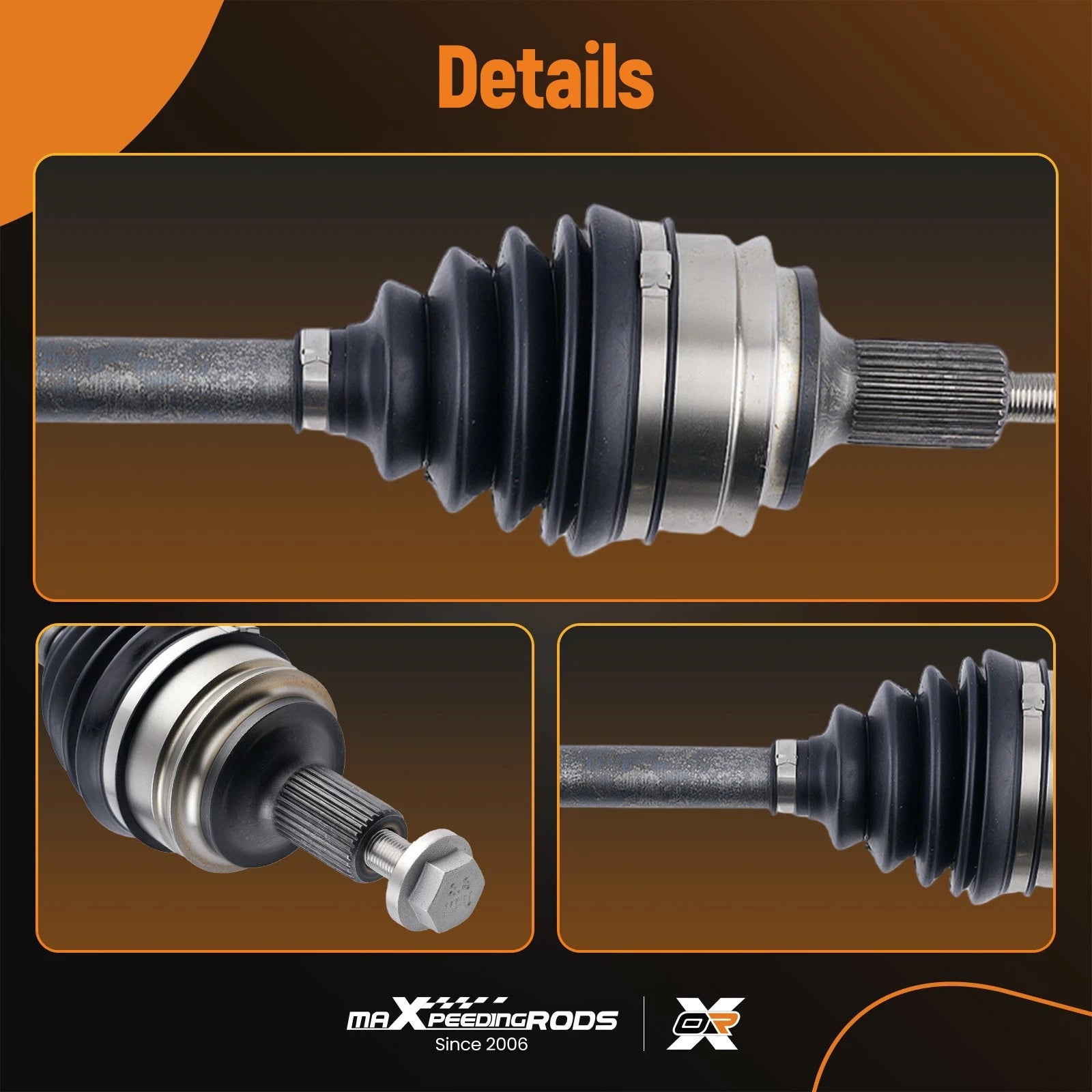 Front CV Axle Pair for Mercedes-Benz C300 C400 (2015–2017) L4 V6