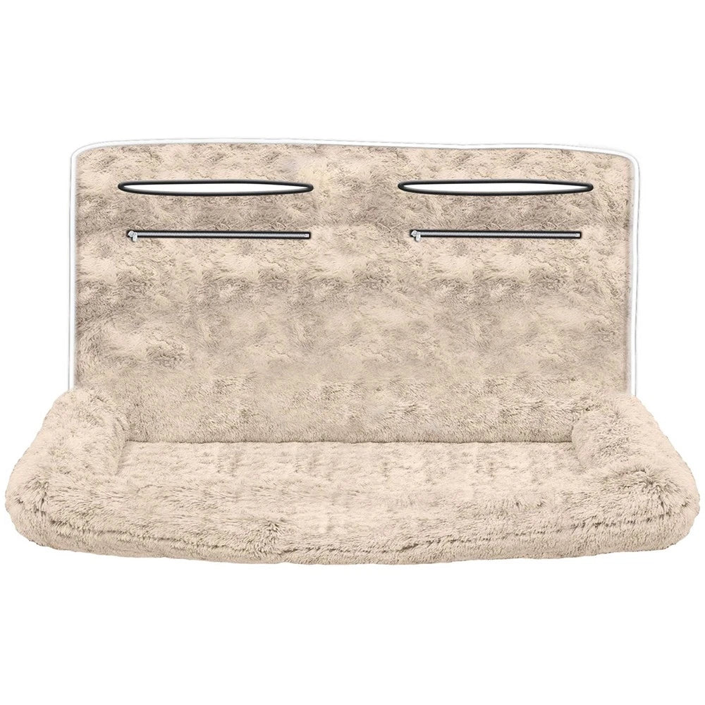 Seat Armour Tan Fur Large Pet Bed for Most Vehicles - SAR134T