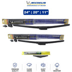 Set of 3 Wiper Blades for Kia Soul (2010–2019) - 24"/20"/11"