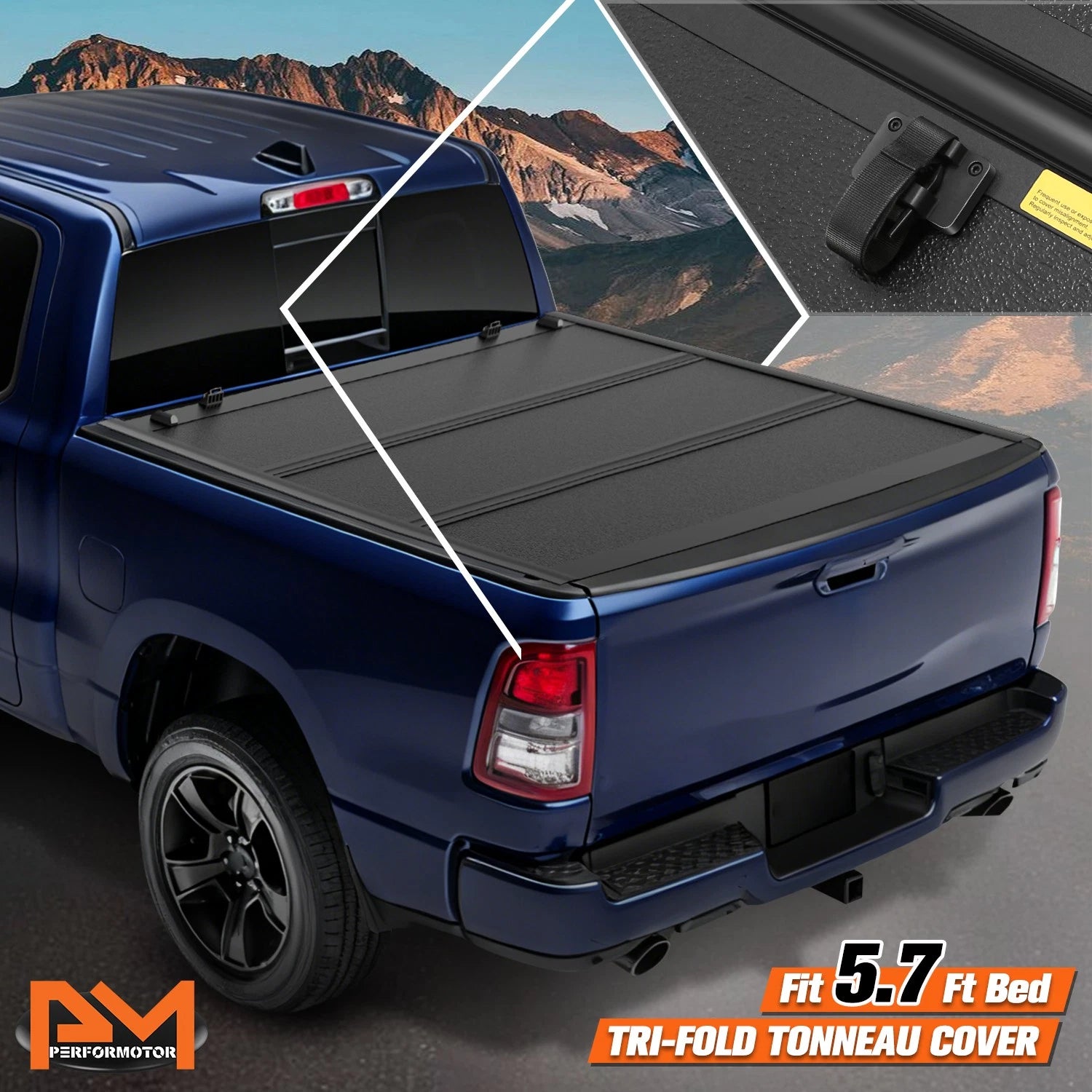 Hard Low Profile Tri-Fold Tonneau Cover for Dodge Ram 1500 Classic (2009–2025)