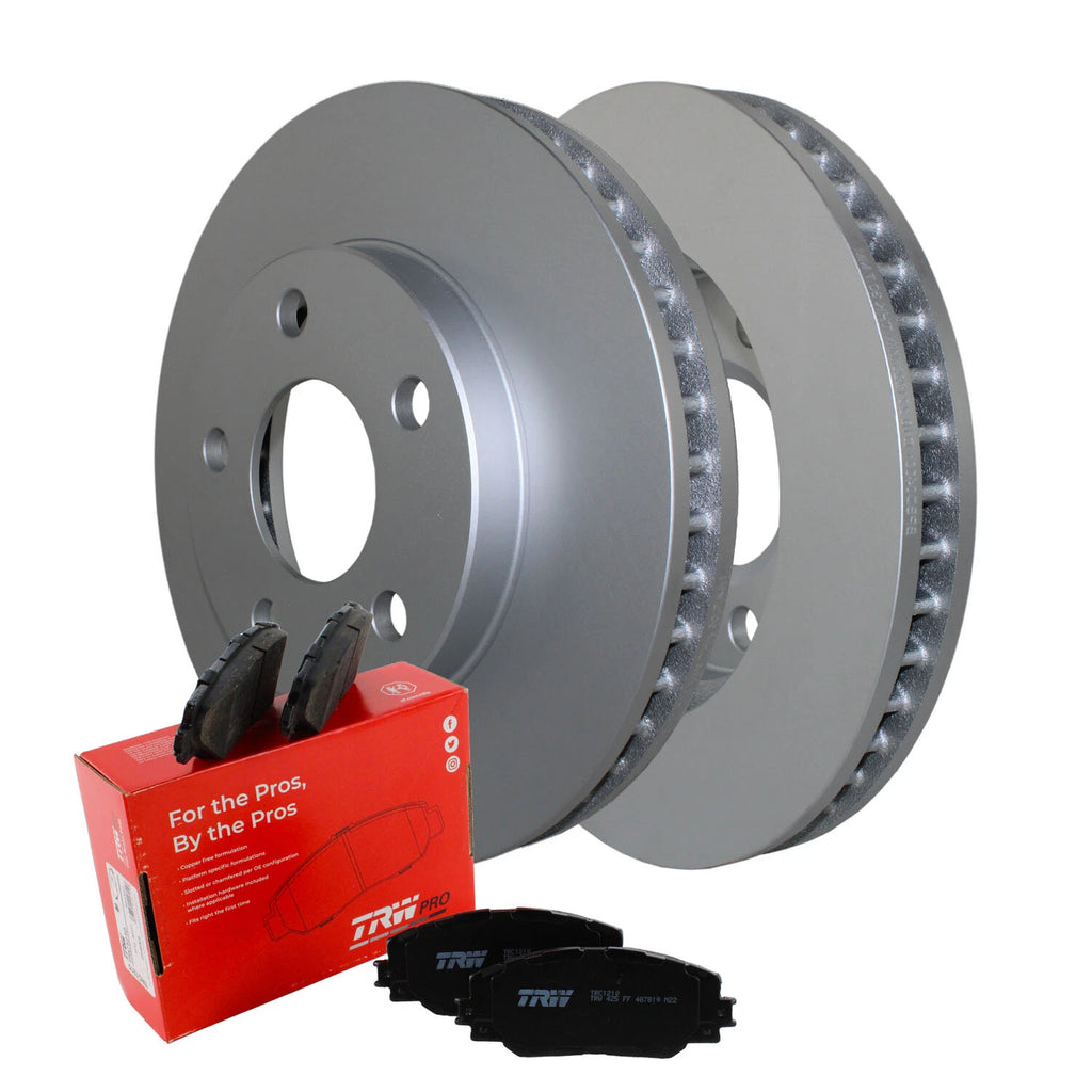 Front Brake Kit 278mm Rotors TRW Ceramic Pads for Buick Chevy Oldsmobile Pontiac