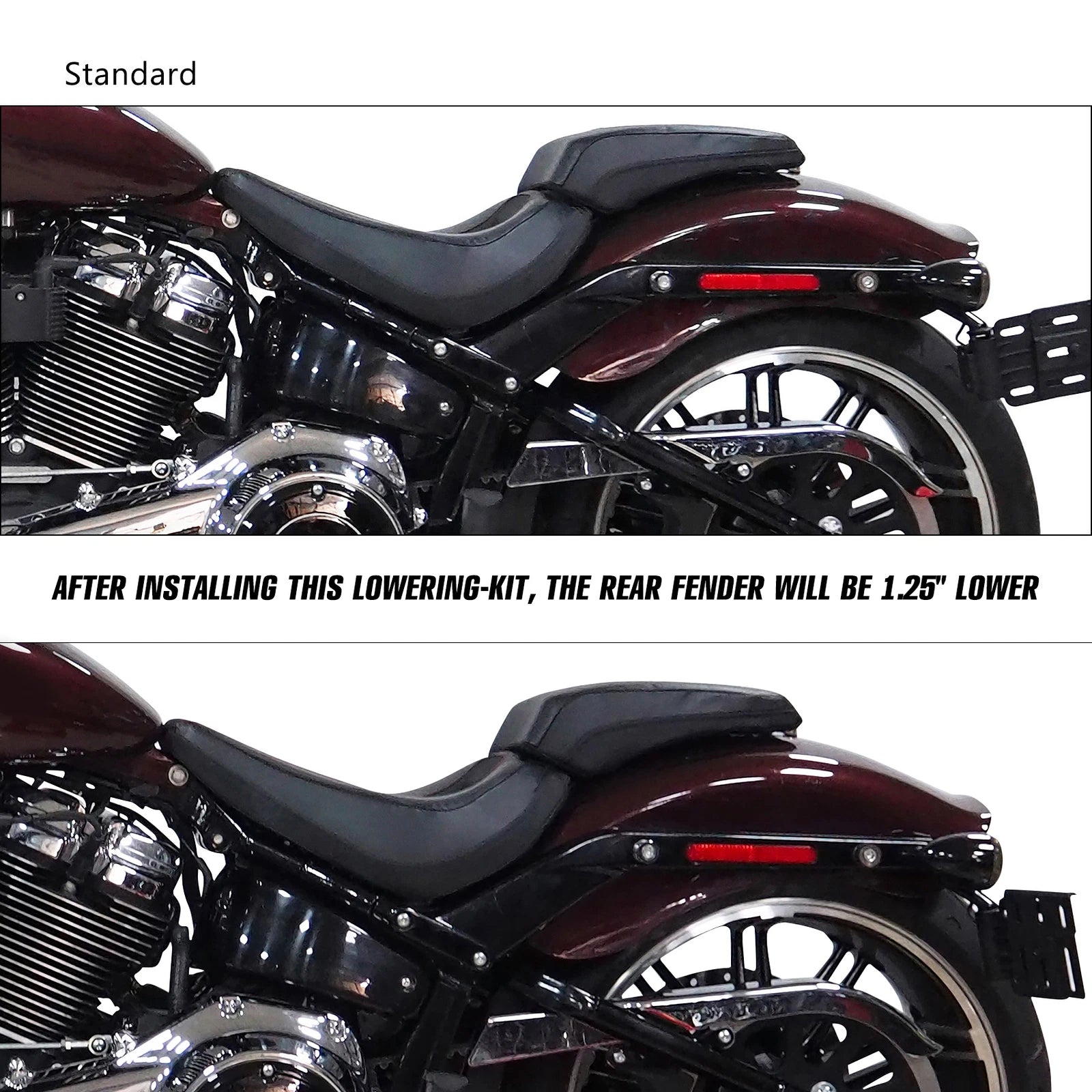1.26" Rear Shock Lowering Bracket for Harley Softail Street Fat Boy Slim (2018–2026)