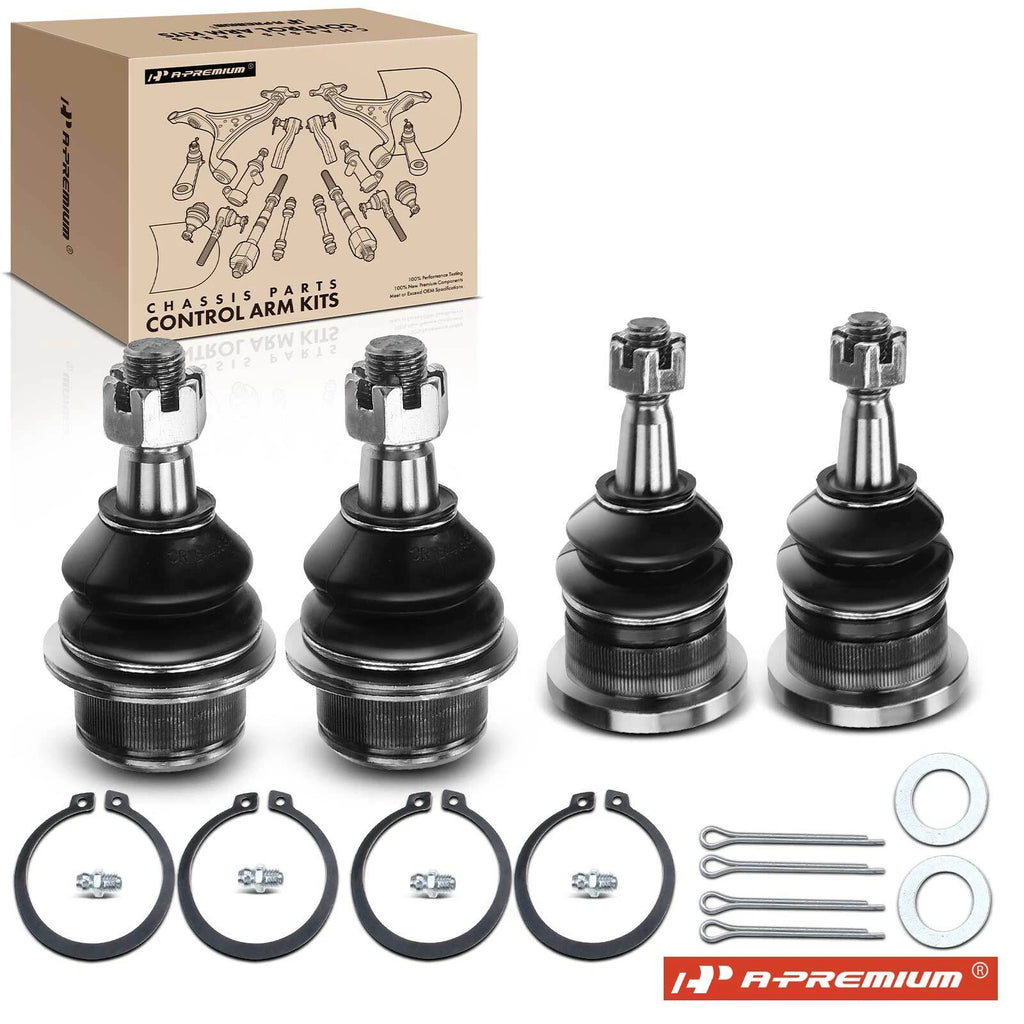Set of 4 Front Upper Lower Ball Joints for Chevy Silverado 1500 (1999–2006)