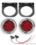 2X 4" LED Round Surface Mount Stop Turn Tail Lights for Truck Trailer (N/A)