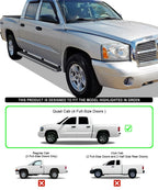 Set of 2 Running Boards for Dodge Dakota Quad Cab (2005-2011)