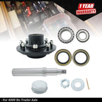 Trailer Hub Kit for 4000 lbs Trailer Axle (8 on 6.5" Circle)
